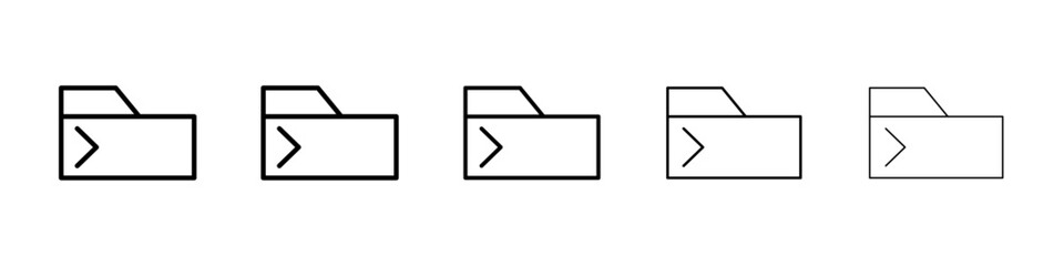 Coding folder icon Vector logo sign