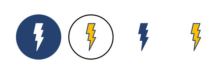Wall Mural - lightning icon vector. electric icon vector. power icon. energy sign