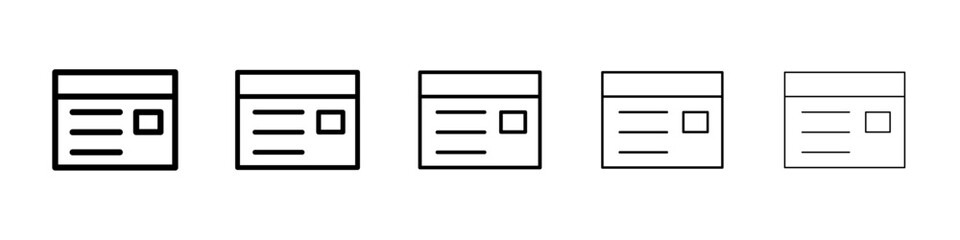 Web page icon Vector logo sign