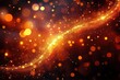 © video - gold orange abstract bokeh background bright holiday light sparkle warm illustration dynamic glow
