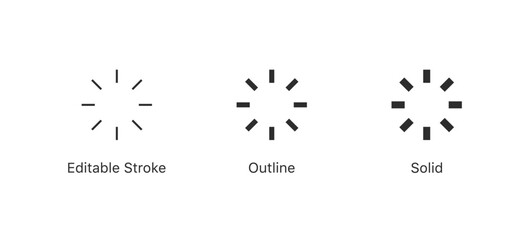 Leinwandbilder - loading icon . waiting icon sign, progress, load, wait, spin icons - update system icon, loading Process icon in editable stroke, outline, filled or solid style