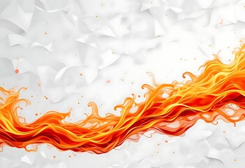 Wall Mural - orange fire flames background