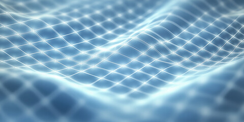 Aufkleber - Flowing digital grid with soft blue light