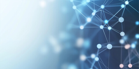 Aufkleber - Network connecting points with lines creating futuristic plexus background