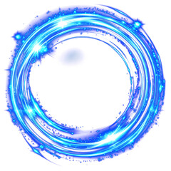 Wall Mural - png blue light circle effect swirl glow.
