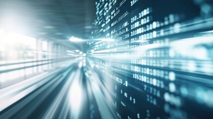 Abstract Digital Tunnel: Speed and Data Flow Visualization