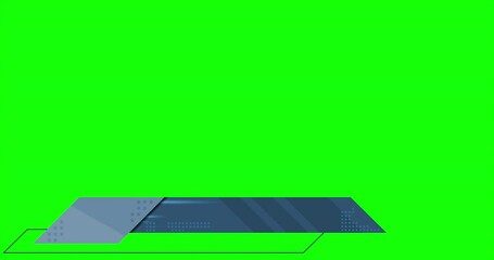 Wall Mural - Futuristic design lower third banner animation. Blue geometric lower third banner template design. Video headline title