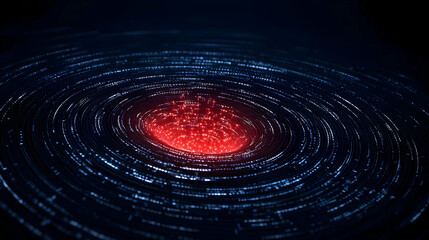 Wall Mural - Red energy swirling galaxy, cosmic background