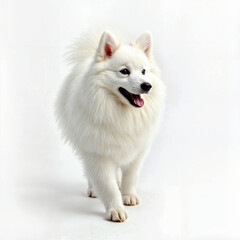 Wall Mural - Beautiful American Eskimo Dog in Studio Portrait