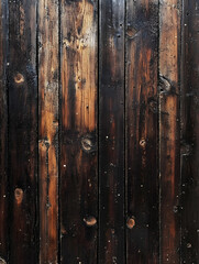 Poster - Dark Wood Plank Surface Texture Perfect for Backgrounds and Decor : Generative AI
