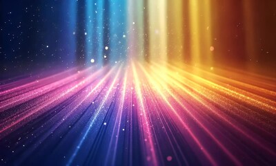 Poster - Colorful light rays background, digital art, sparkle, presentation