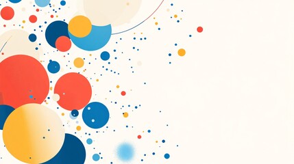 Wall Mural - abstract colorful circles and dots pattern background design modern geometric wallpaper