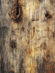 Poster - Detailed Weathered Wood Texture Background with Natural Knots and Grains : Generative AI