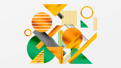 Aufkleber - Geometric background showcasing sharp lines, contrasting colors, and minimalistic shapes