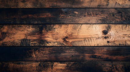 Fototapete - Aged Wooden Texture with Rich Brown Tones for Background Design : Generative AI