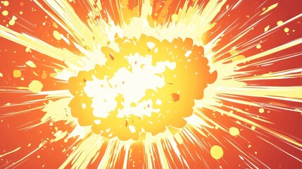 Wall Mural - boom comic background with lightning and explosion cartoon effects. cartoons. illustrations