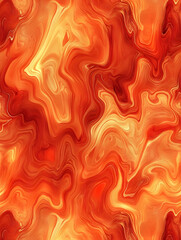 Aufkleber - Vibrant Red and Orange Marble Abstract Swirl Texture for Bold Design Concepts : Generative AI