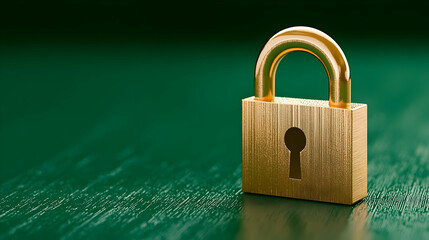 A digital padlock with cyber security technology on a blue background. Digital security, protection against cyber attack. Web security
