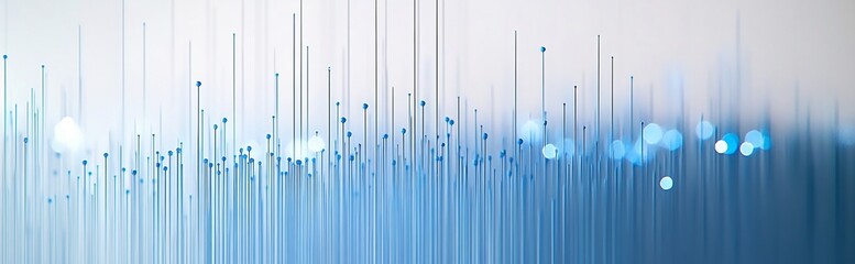 Wall Mural - Abstract Blue Lines and Lights: A Digital Artwork