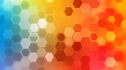 Wall Mural - Colorful hexagon pattern background for tech design