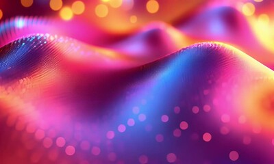 Leinwandbilder - Abstract Data Wave, Neon Lights, Digital Art, Background