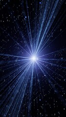 Wall Mural - shiny digital technology optic fiber lines with computer binary data animation.