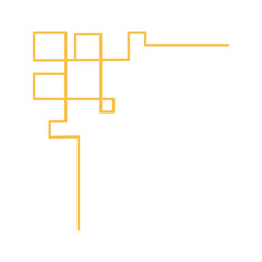 Canvas Print - golden chinese corner border elements, perfect for chinese new year celebrations, instagram posts, b