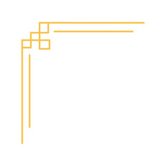 Wall Mural - golden chinese corner border elements, perfect for chinese new year celebrations, instagram posts, b