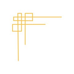 Canvas Print - golden chinese corner border elements, perfect for chinese new year celebrations, instagram posts, b