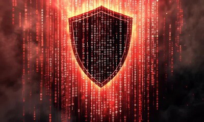 Aufkleber - Digital Shield Protection, Cyber Security, Data Flow