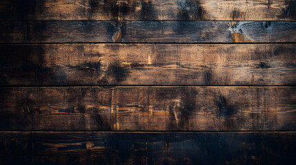 Wall Mural - Dark Brown Wooden Texture with Rich Grain Ideal for Background Use : Generative AI