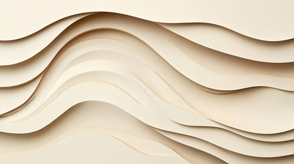 Wall Mural - Abstract beige wave pattern background design