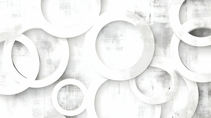 Wall Mural - White circles on textured background, design element