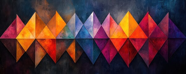 Poster - Iridescent Geometric Pattern with Rainbow Foil Abstract Texture and Holographic Background