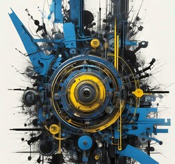 Wall Mural - illustration of abstract technology background.