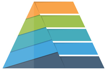 Wall Mural - Pyramid chart with five elements