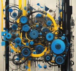 Wall Mural - illustration of abstract technology background.
