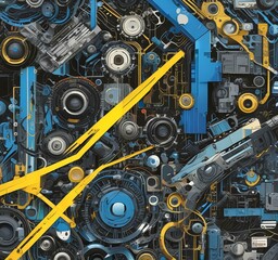 Wall Mural - illustration of abstract technology background.