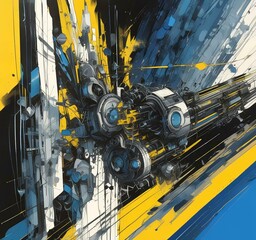 Wall Mural - illustration of abstract technology background.