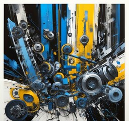 Wall Mural - illustration of abstract technology background.