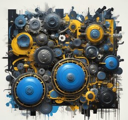 Wall Mural - illustration of abstract technology background.