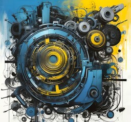 Wall Mural - illustration of abstract technology background.