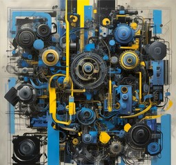 Wall Mural - illustration of abstract technology background.