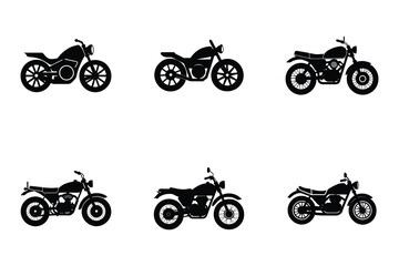 Wall Mural - Motorcycle design silhouette vector isolated on white background