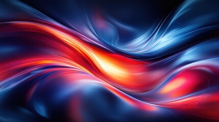 Aufkleber - Fluid Abstract Dynamic Colorful Shapes with High Contrast Lights in Futuristic Background Design