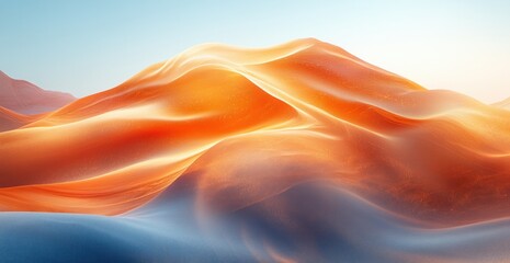 Aufkleber - Vibrant Gradient Background with Golden Hues Soft Lighting Abstract Design