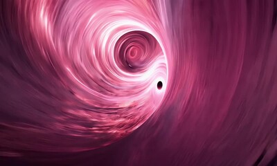 Aufkleber - Pink swirling vortex tunnel, digital art, abstract background, website design