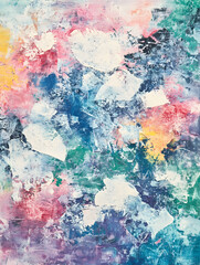 Poster - Colorful Abstract Expressionist Painting with Bold Brushstrokes and Pastel Hues : Generative AI