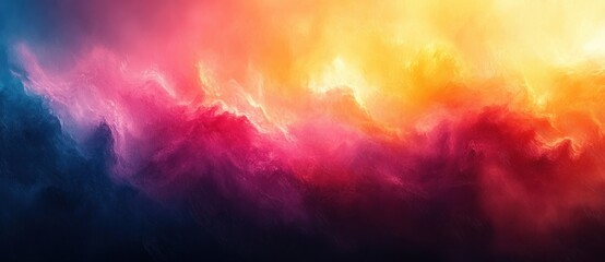 Aufkleber - Vibrant Abstract Gradient Background Soft Blending Colors Warm Light Calming Aesthetics Impressionist Style