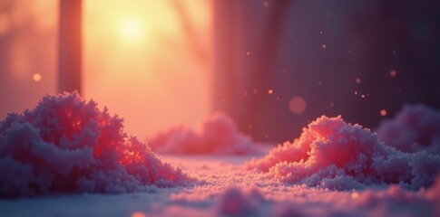 Wall Mural - Softly glowing hues blend with darkening shadows, gentle, subtle, gradient
